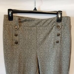 Soho apparel LTD Brown Twill Herringbone Trousers